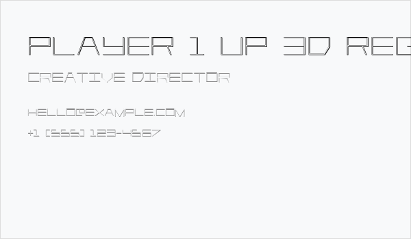 Player 1 Up 3D Regular Business Card