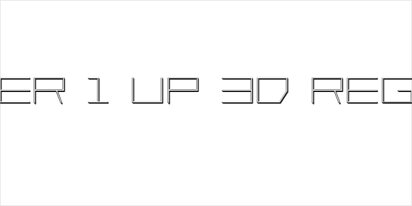 Player 1 Up 3D Regular Logo