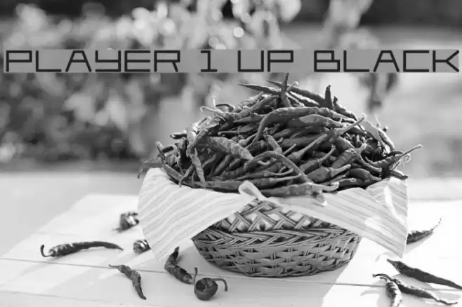 Player 1 Up Black Font examples