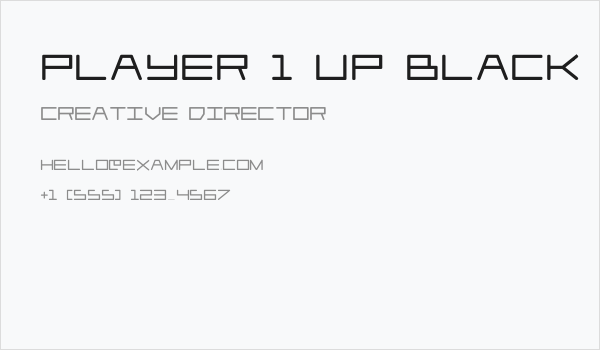 Player 1 Up Black Business Card