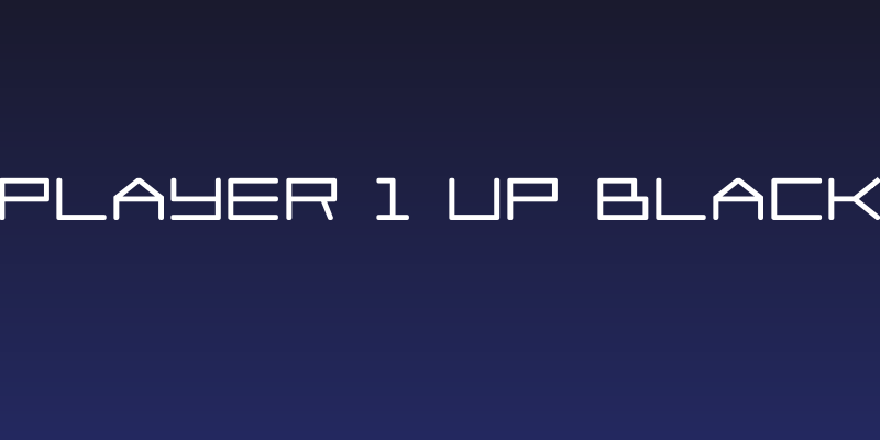 Player 1 Up Black Social Header