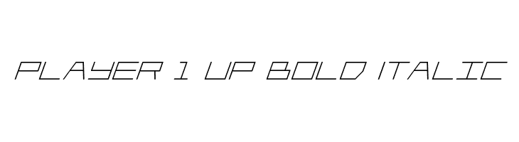 Player 1 Up Bold Italic Font