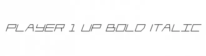 Player 1 Up Bold Italic  नि: शुल्क फ़ॉन्ट्स डाउनलोड