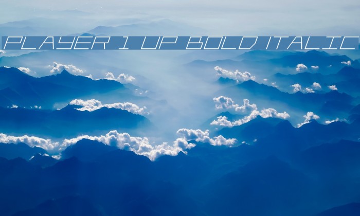 Player 1 Up Bold Italic Font examples