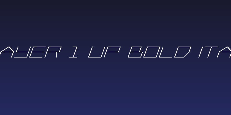 Player 1 Up Bold Italic Social Header