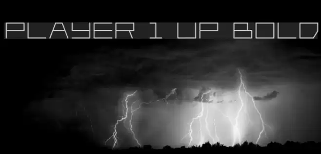 Player 1 Up Bold Font examples