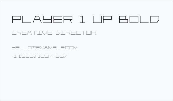 Player 1 Up Bold Business Card