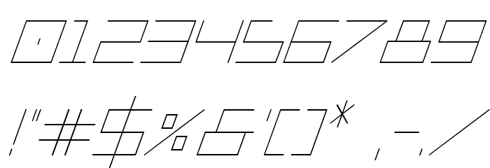 Player 1 Up Condensed Italic Font OTHER CHARS