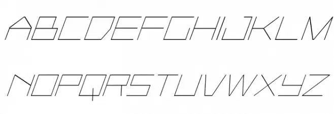 Player 1 Up Condensed Italic Caratteri MAIUSCOLE