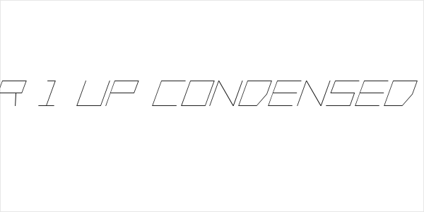 Player 1 Up Condensed Italic Logo
