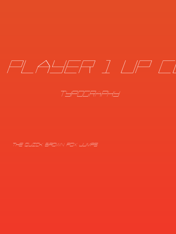 Player 1 Up Condensed Italic Poster