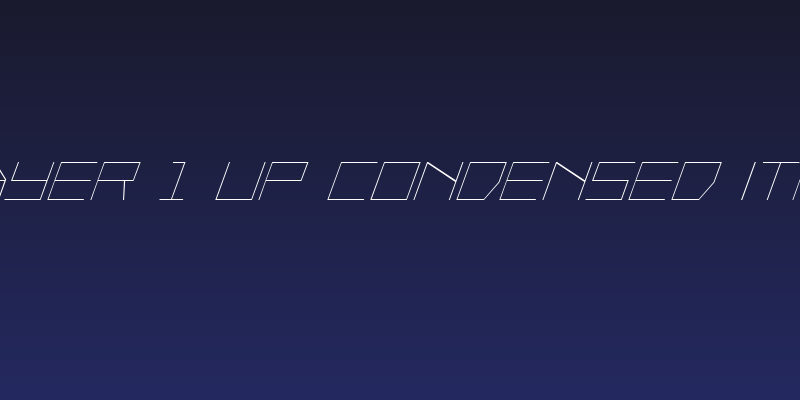 Player 1 Up Condensed Italic Social Header