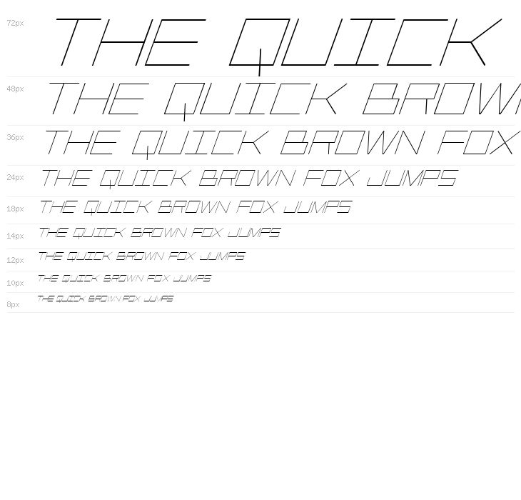 Player 1 Up Condensed Italic Waterfall