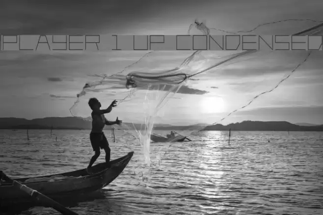 Player 1 Up Condensed Font examples