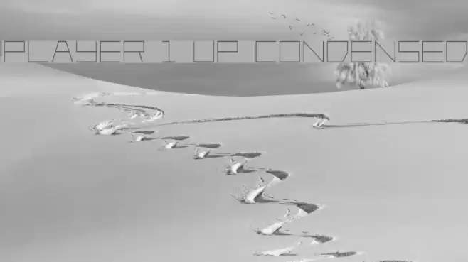 Player 1 Up Condensed Font examples