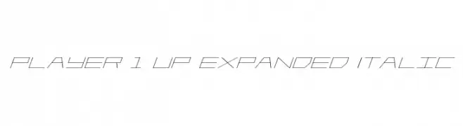 Player 1 Up Expanded Italic  नि: शुल्क फ़ॉन्ट्स डाउनलोड