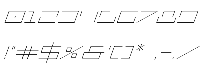 Player 1 Up Expanded Italic Font OTHER CHARS