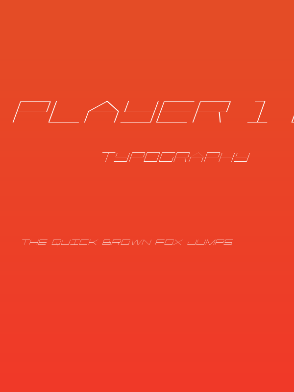 Player 1 Up Expanded Italic Poster
