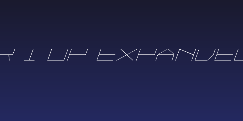 Player 1 Up Expanded Italic Social Header
