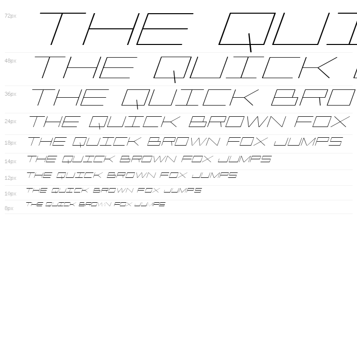 Player 1 Up Expanded Italic Waterfall
