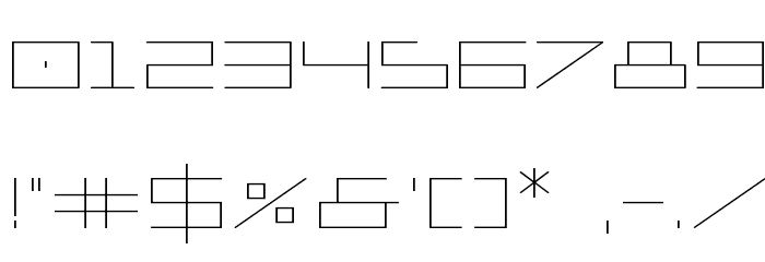 Player 1 Up Expanded Font OTHER CHARS