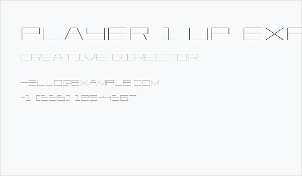 Player 1 Up Expanded Business Card