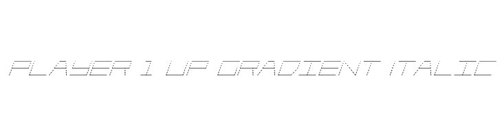 Player 1 Up Gradient Italic  font caratteri gratis
