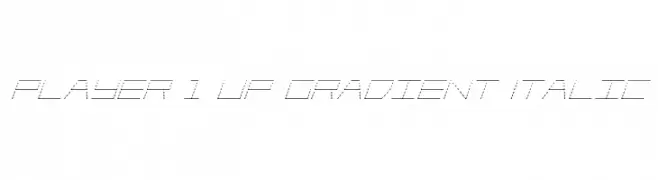Player 1 Up Gradient Italic  नि: शुल्क फ़ॉन्ट्स डाउनलोड