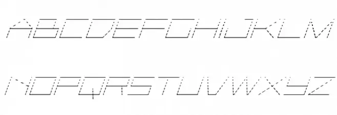 Player 1 Up Gradient Italic フォント 大文字