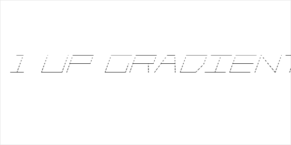 Player 1 Up Gradient Italic Logo