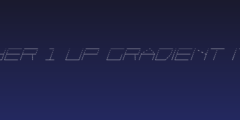 Player 1 Up Gradient Italic Social Header