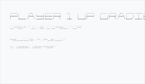 Player 1 Up Gradient Regular Business Card