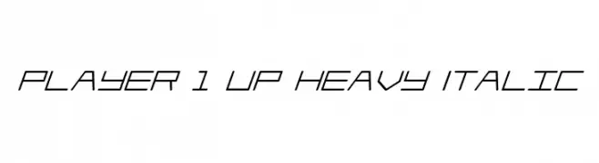 Player 1 Up Heavy Italic  नि: शुल्क फ़ॉन्ट्स डाउनलोड