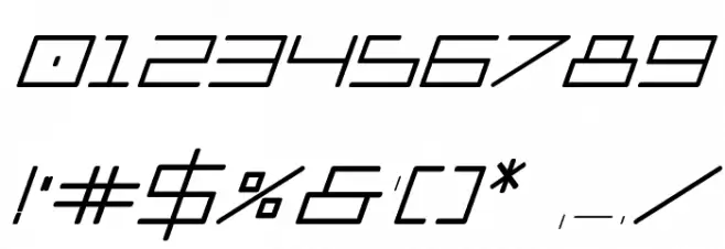 Player 1 Up Heavy Italic Font OTHER CHARS