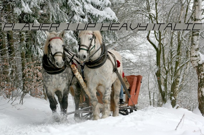 Player 1 Up Heavy Italic Example 1