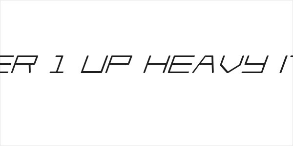 Player 1 Up Heavy Italic Logo