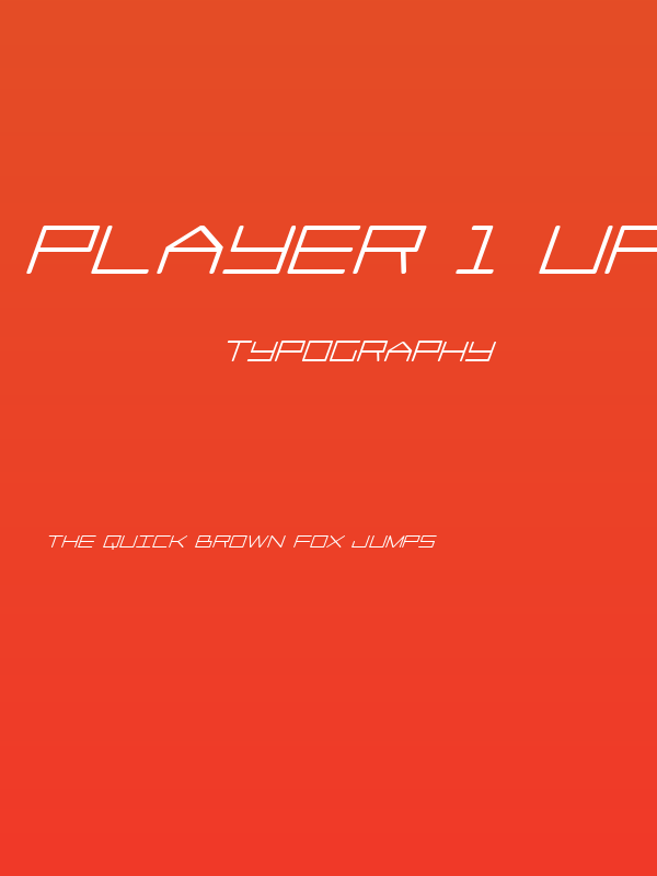 Player 1 Up Heavy Italic Poster