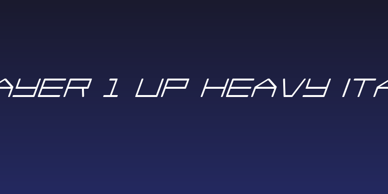 Player 1 Up Heavy Italic Social Header