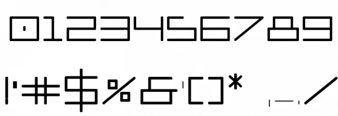 Player 1 Up Heavy Font OTHER CHARS