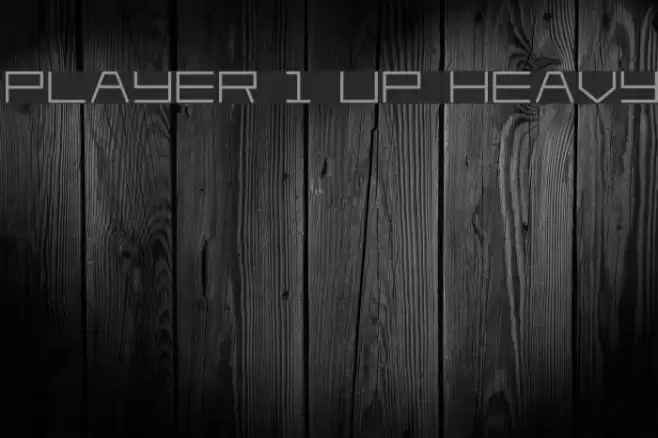 Player 1 Up Heavy Font examples