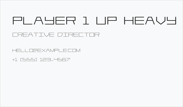 Player 1 Up Heavy Business Card