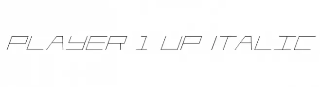 Player 1 Up Italic  नि: शुल्क फ़ॉन्ट्स डाउनलोड