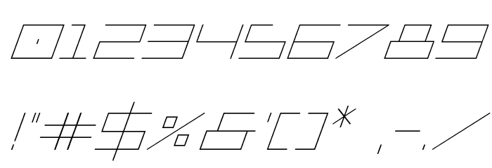 Player 1 Up Italic Font OTHER CHARS