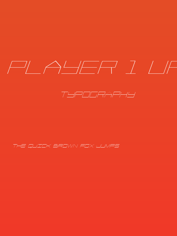 Player 1 Up Italic Poster