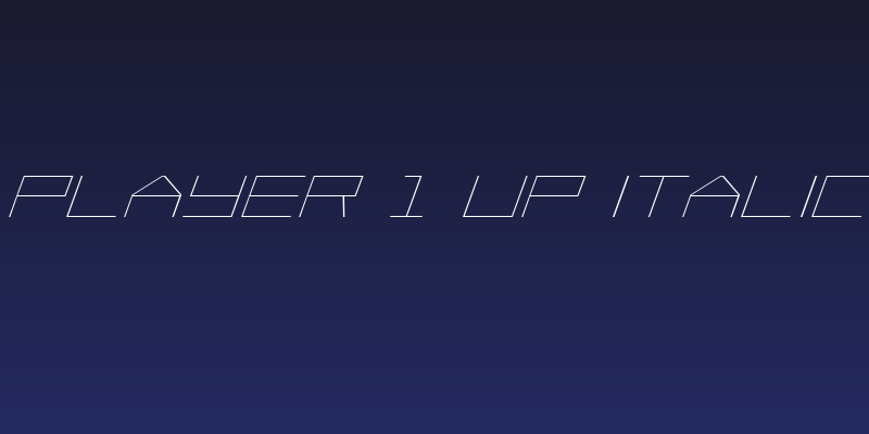 Player 1 Up Italic Social Header