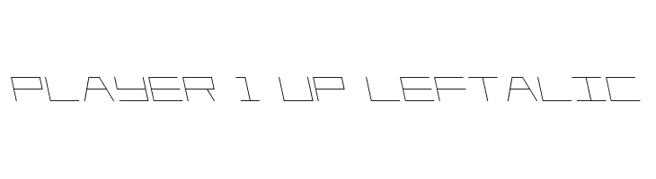 Player 1 Up Leftalic  font caratteri gratis