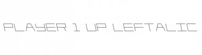 Player 1 Up Leftalic  नि: शुल्क फ़ॉन्ट्स डाउनलोड