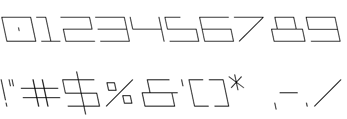 Player 1 Up Leftalic Font OTHER CHARS