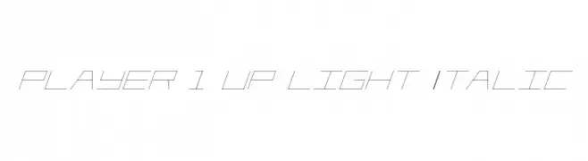 Player 1 Up Light Italic  नि: शुल्क फ़ॉन्ट्स डाउनलोड