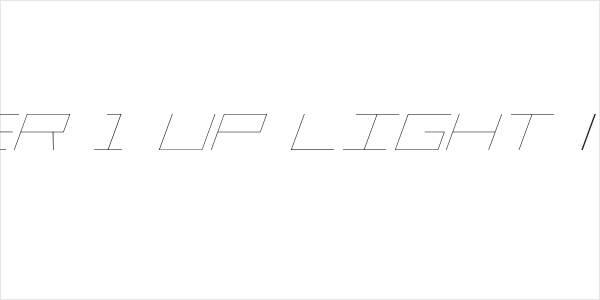 Player 1 Up Light Italic Logo